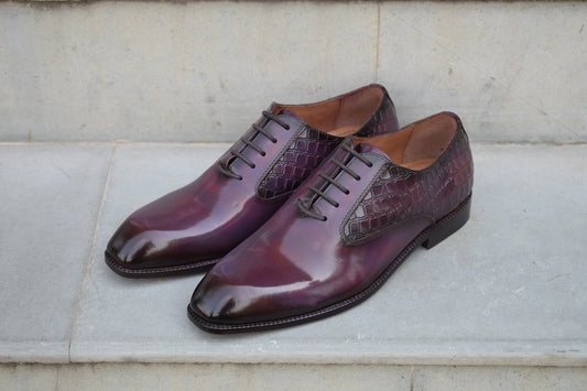 Greyson Handpatina Wholecut Leather Shoes