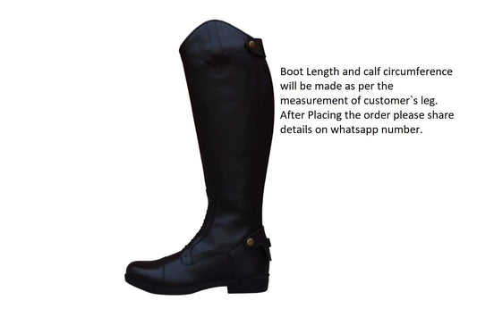 Men`s Horse Riding Leather Long Boots - Measurement as per Your Requirement | Check Video