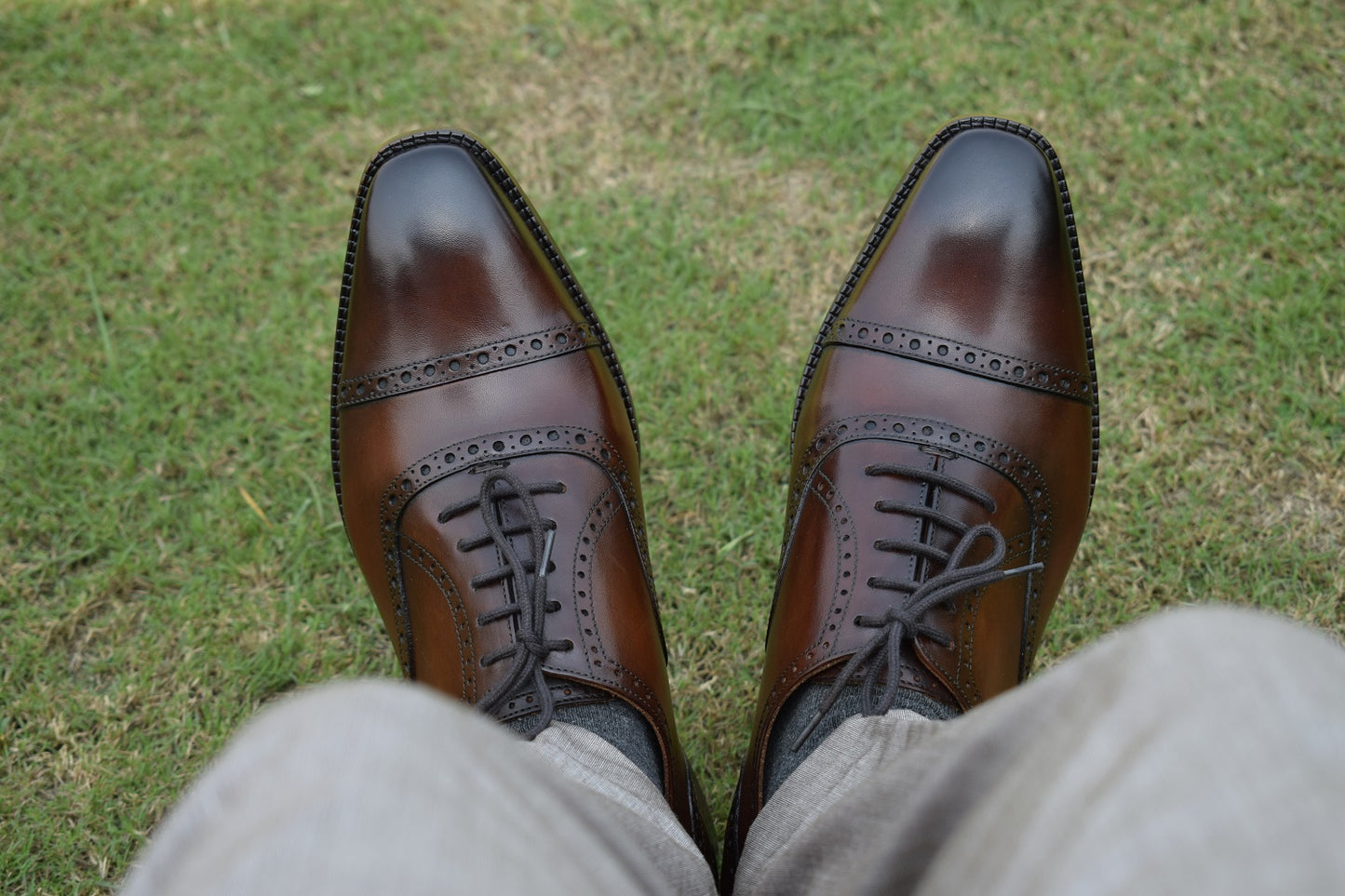 Oxford Handmade Leather Brogue Shoes