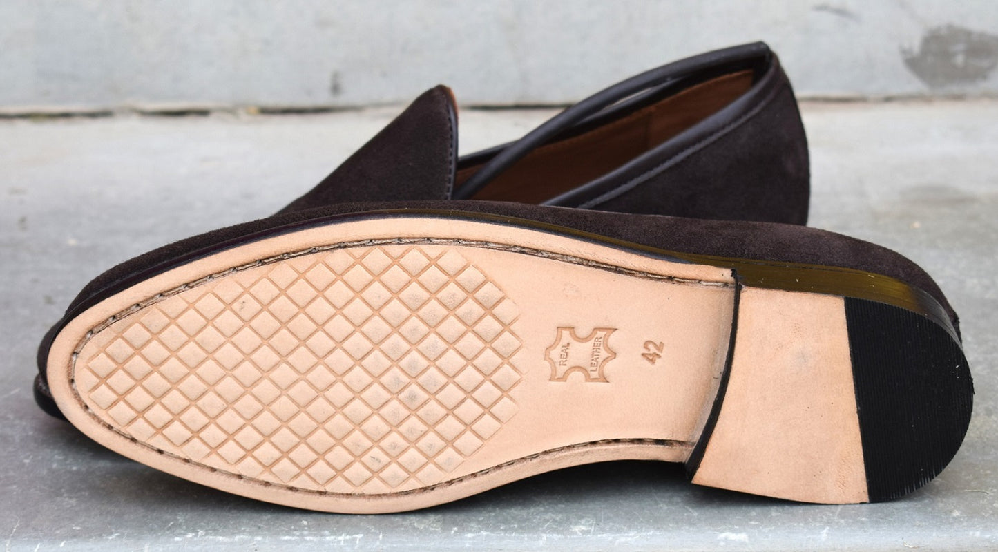 Adam Handmade Brown Suede Loafers