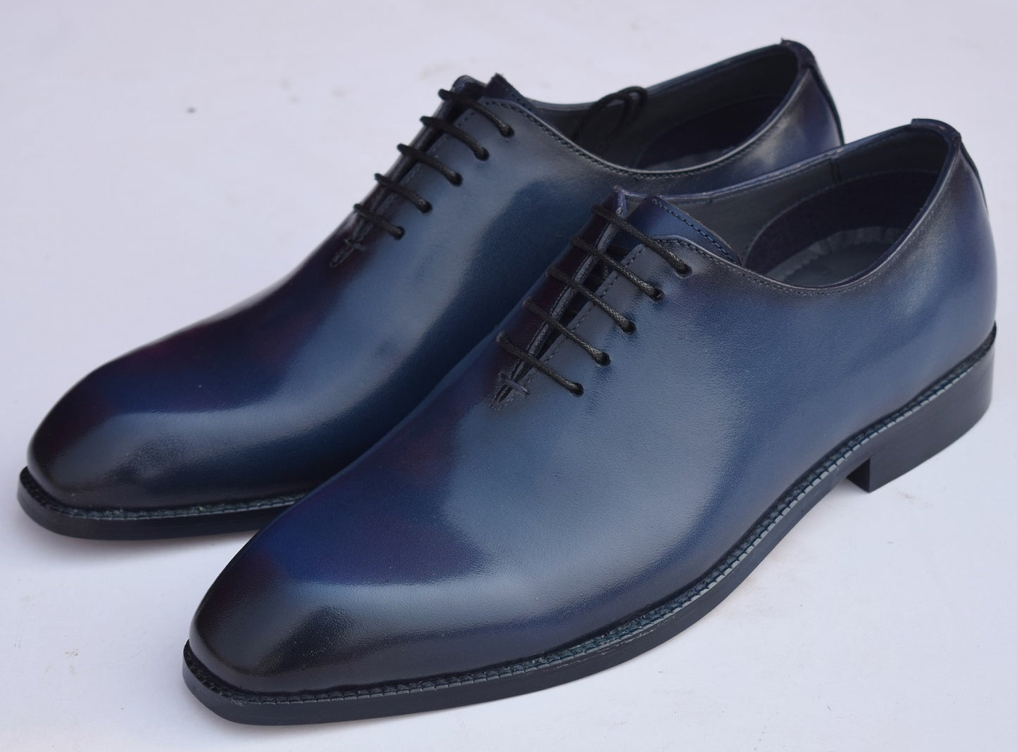 Greyson Wholecut Blue Leather Sole Shoes