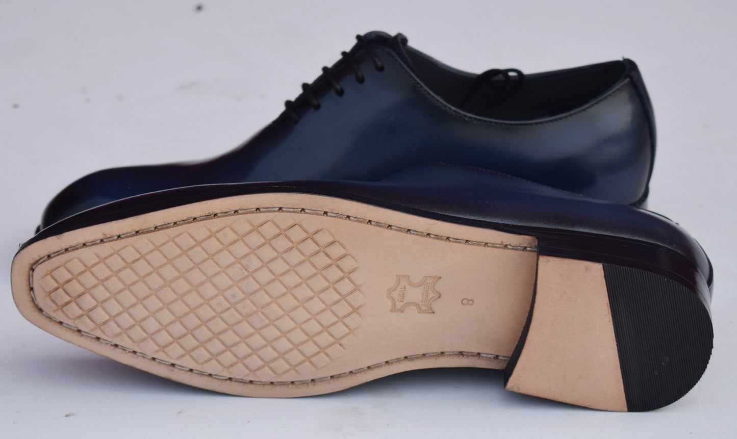 Greyson Wholecut Blue Leather Sole Shoes