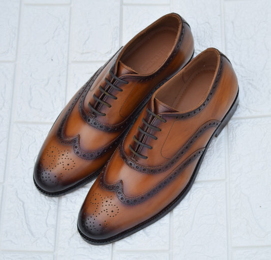 Leather Sole Shoes for Men - Adam Brogue