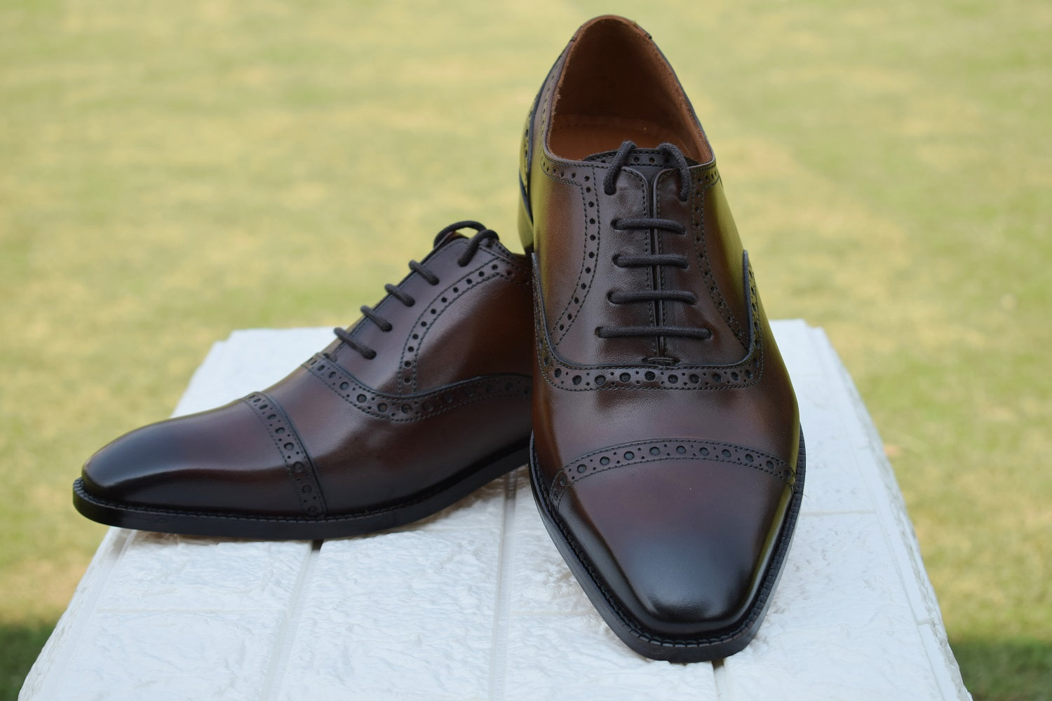 Oxford Handmade Leather Brogue Shoes â Alonzo Shoes